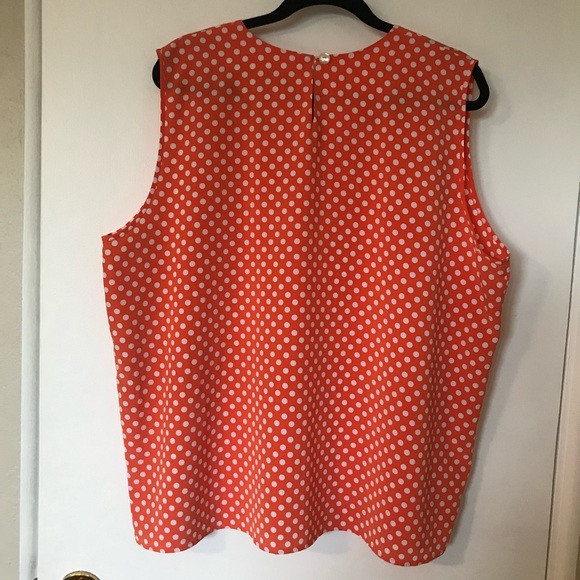 Jennifer Moore polka dot sleeveless top. SZ 2X - Picture 2 of 4